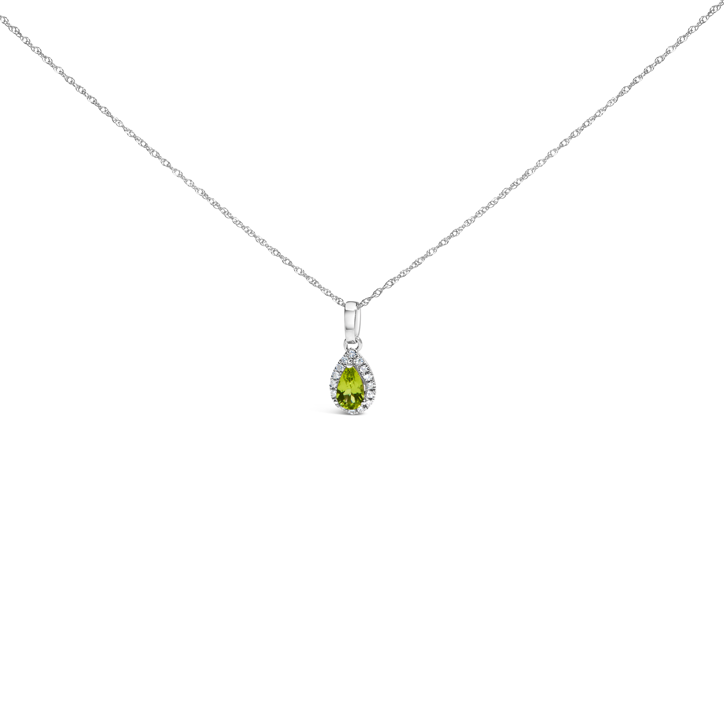 10k White Gold 5x3mm Green Peridot And 945$